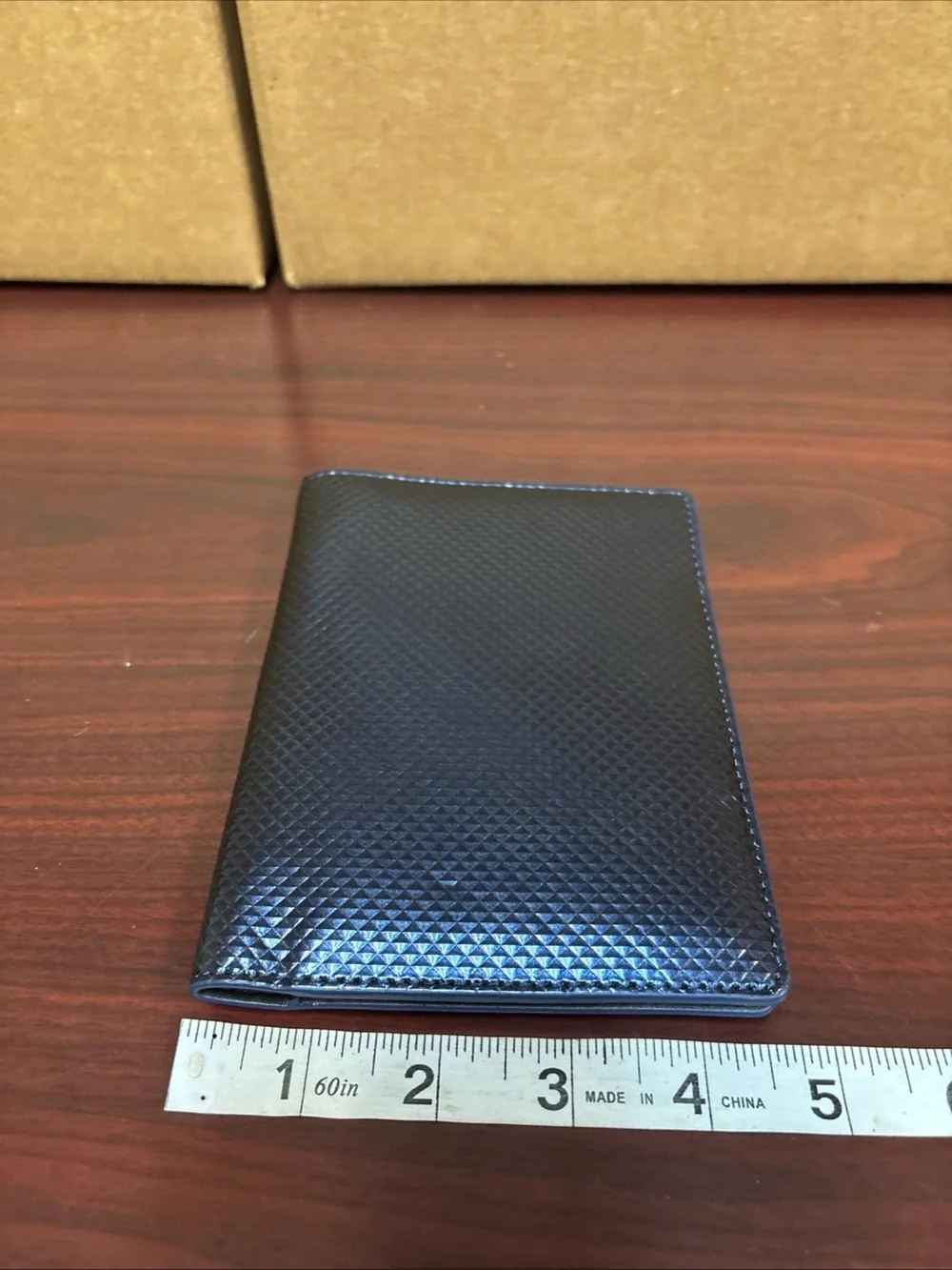 Away Brand Travel Wallet Passport Credit Card & Cash Holder Pebbled Leather